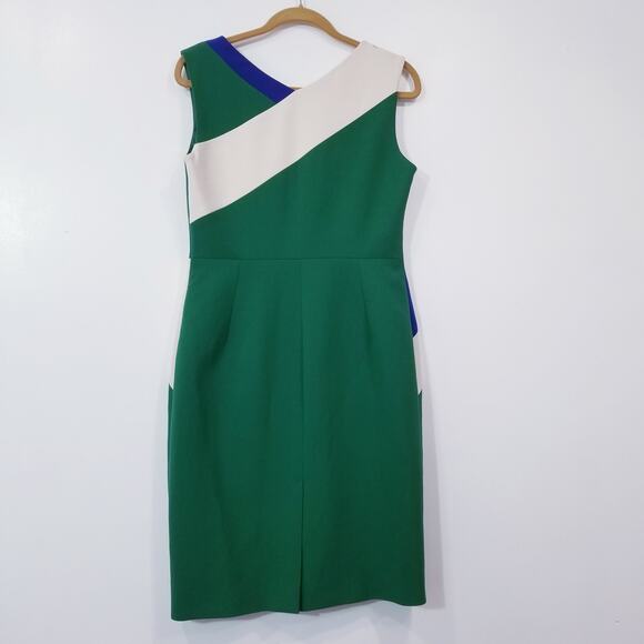 Karen Millen Color Block Sheath Dress New with FLAWS Stains - Picture 4 of 16